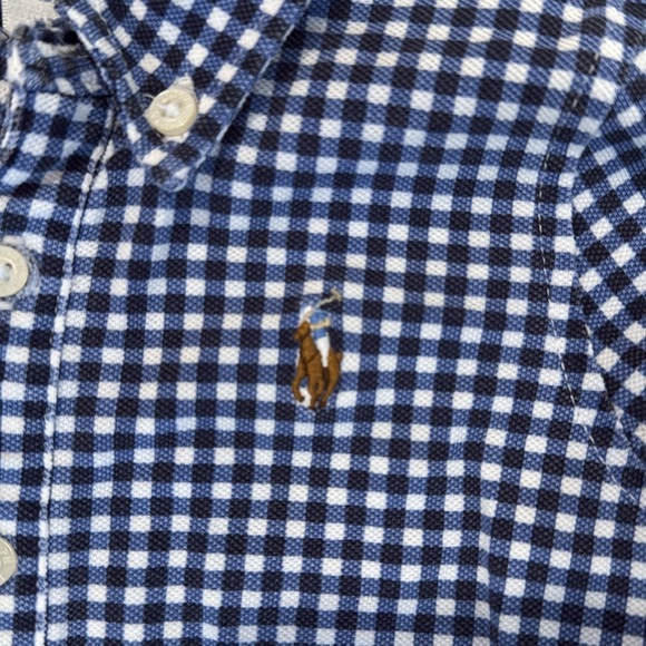 Ralph Lauren Gingham Romper - Size 12M - Navy & White - Picture 2 of 5